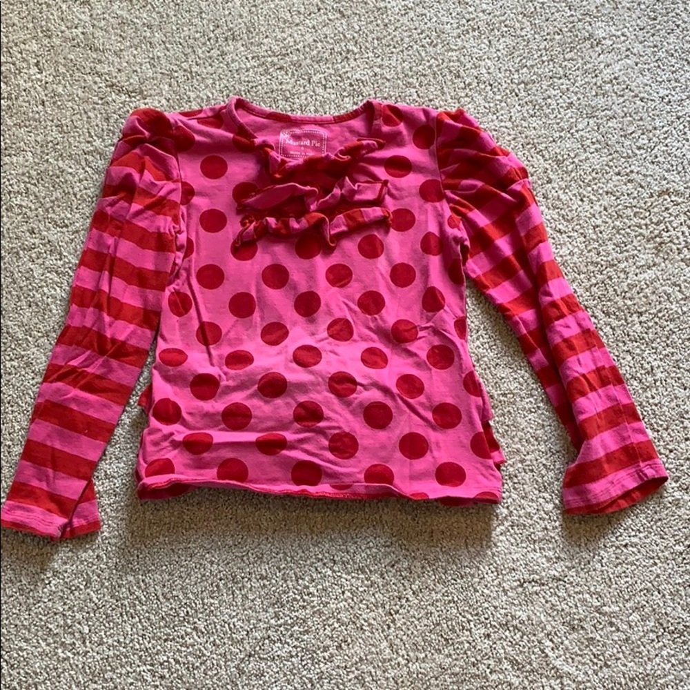 Mustard pie poke a dot shirt